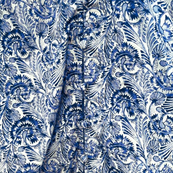 J.Crew Collection Halter Feminine Midi Dress - Size 4 - Blue & White Print - EUC - Picture 5 of 7